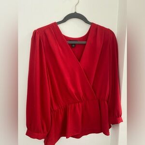 Halogen Wrap Front Peplum Top